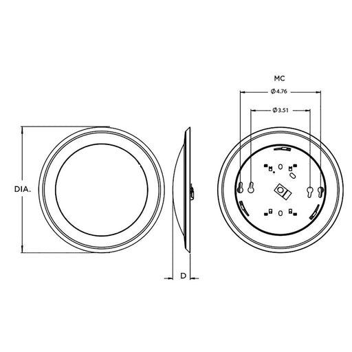 AFX Lighting Slim 1 Light Flushmount, White/Frosted