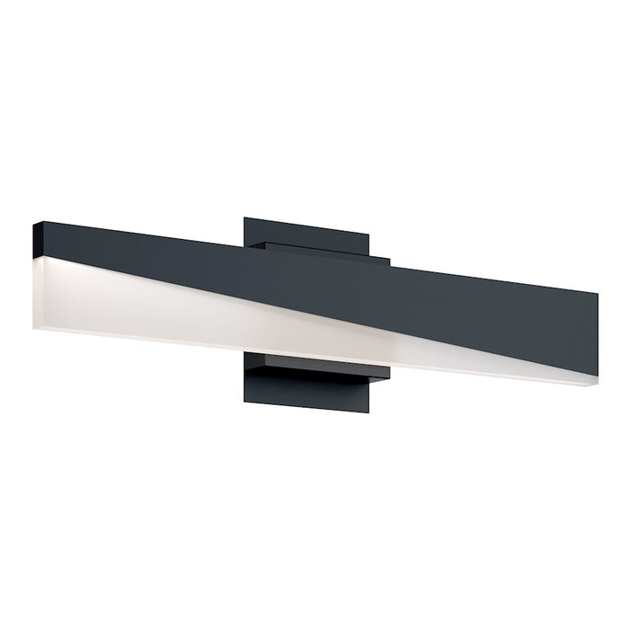 AFX Lighting Slant 1 Light 24" LED Vanity, Black/Frosted - SLNV2403LAJUDBK