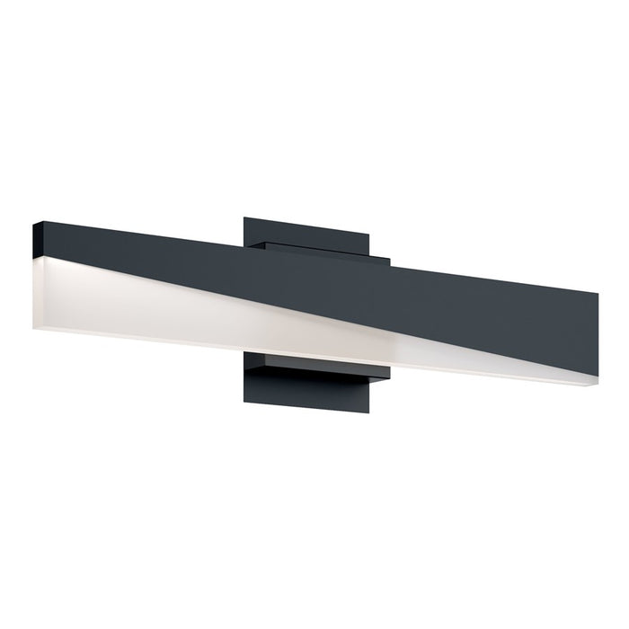 AFX Lighting Slant 1 Light 24" LED Vanity, Black/Frosted