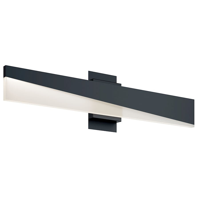 AFX Lighting Slant 1 Light 36" LED Vanity, Black/Frosted - SLNV3603LAJUDBK