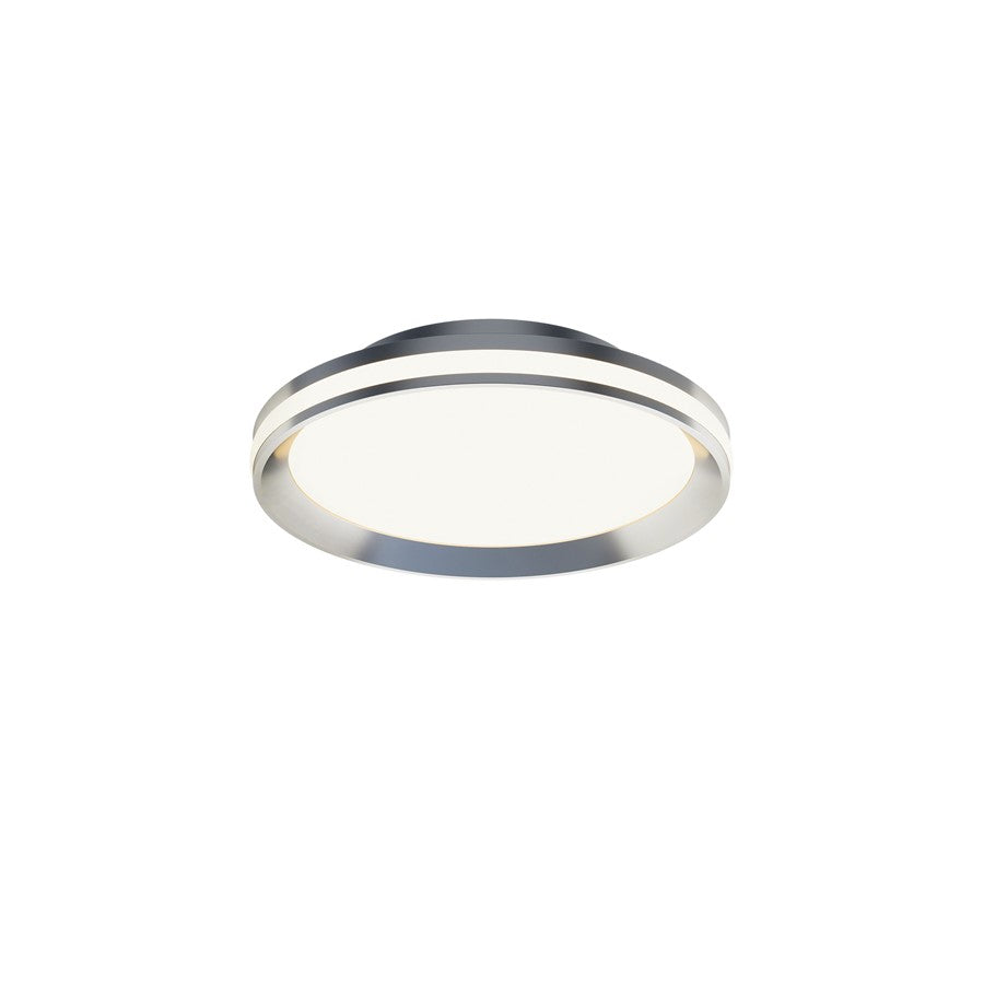 AFX Lighting Sona 1LT 12'' LED Flush Mount, Satin Nickel/White - SNAF12LAJD1SN