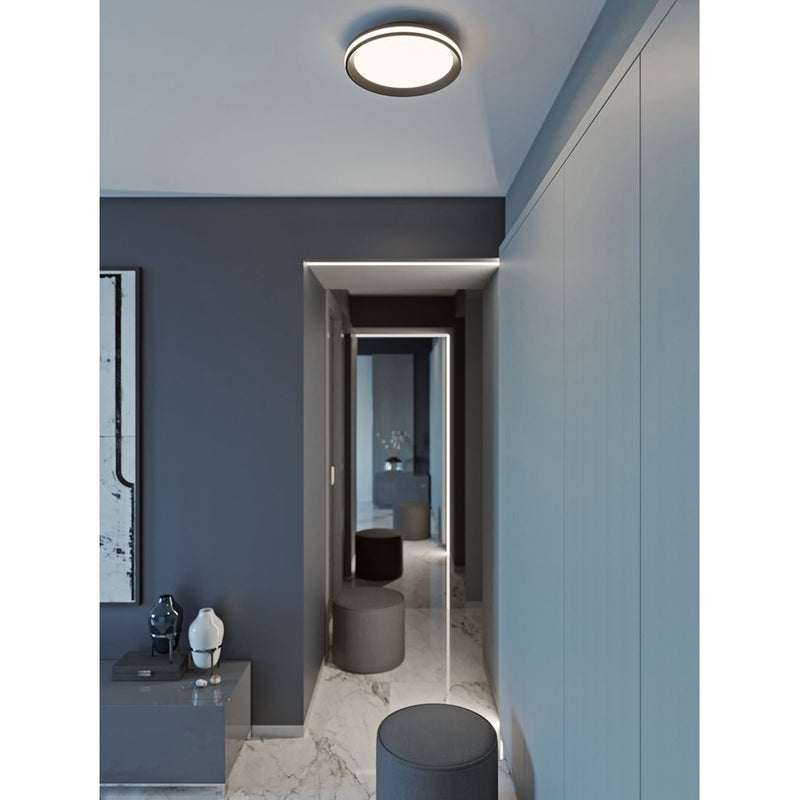 AFX Lighting Sona 1LT 16'' LED Flush Mount, Black/White
