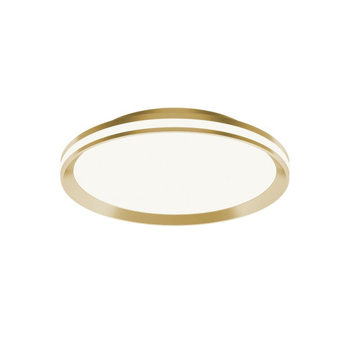 AFX Lighting Sona 1LT 16'' LED Flush Mount, Satin Brass/White - SNAF16LAJD1SB