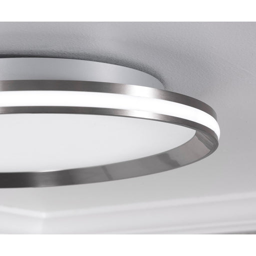 AFX Lighting Sona 1LT 16'' LED Flush Mount, Satin Nickel/White