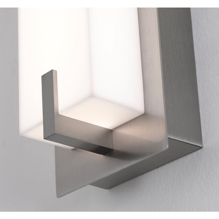 AFX Lighting Sinclair 1Lt 10" LED Wall Sconce, Nickel/White
