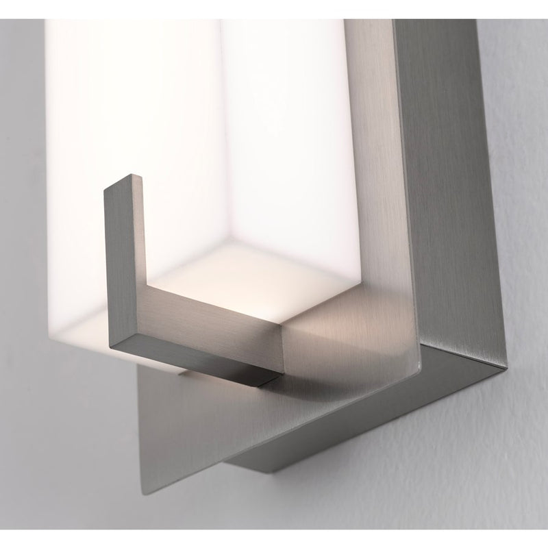 AFX Lighting Sinclair 1Lt 18" LED Wall Sconce, Nickel/White