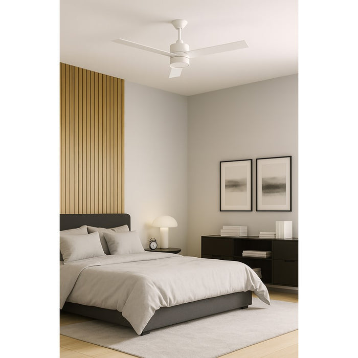AFX Lighting Santo 1Lt 52" 3 Blade LED Ceiling Fan, WH/FR