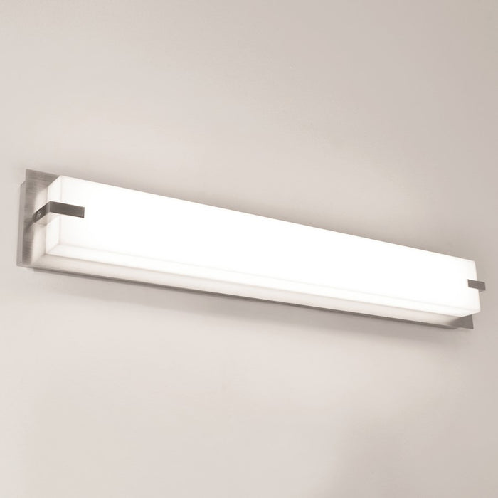 AFX Lighting Sinclair LED Vanity, Satin Nickel/White