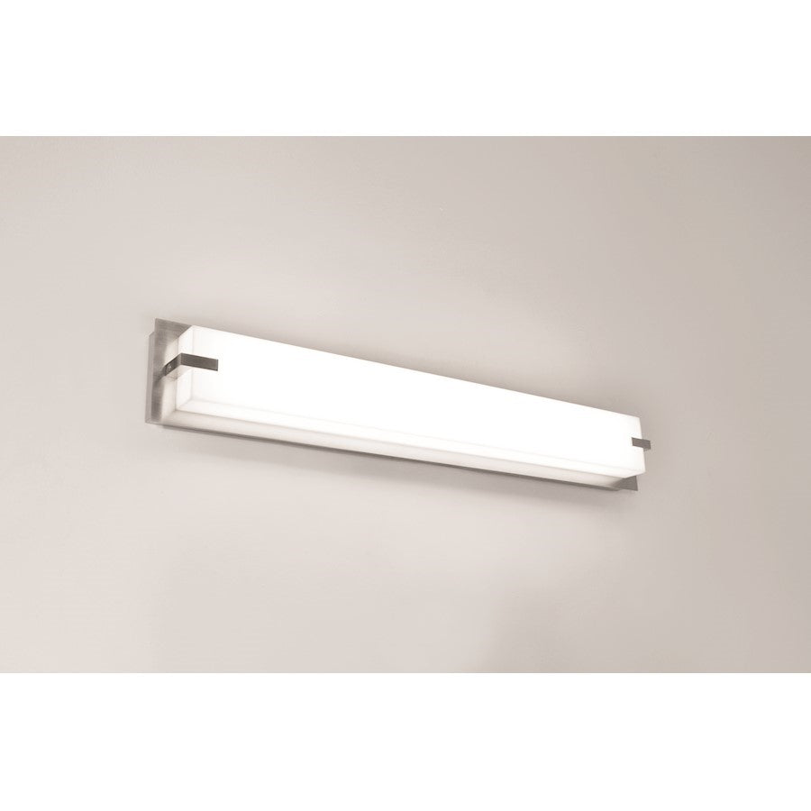 AFX Lighting Sinclair LED Vanity, Satin Nickel/White