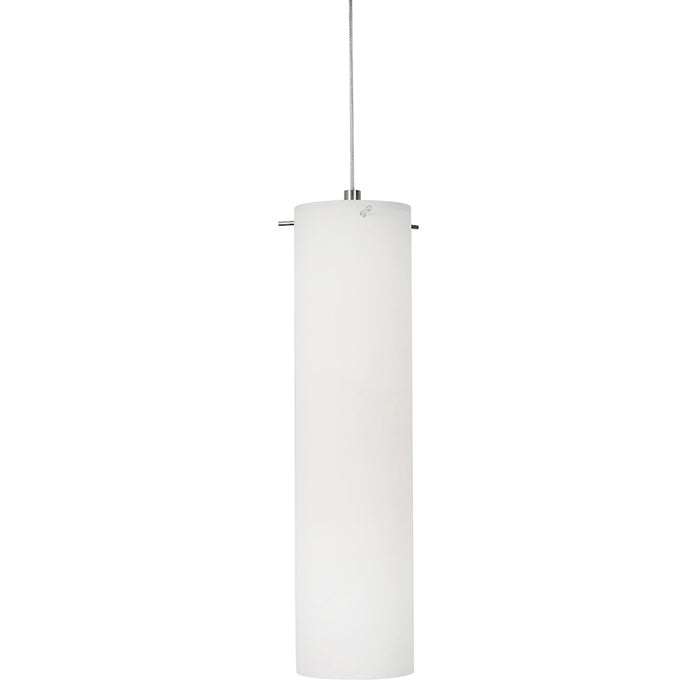 AFX Lighting Soho 1 Light 4" LED Pendant, Satin Nickel/White - SSP04LAJUDSNWH