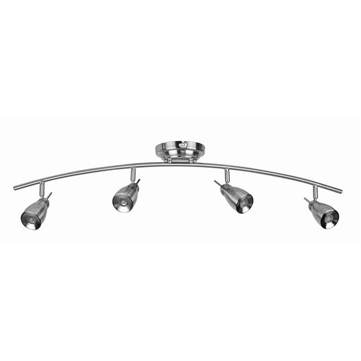 AFX Lighting Satellite 4 Light Track Light, Nickel/Nickel - STLF4450L30SN