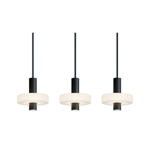 AFX Lighting Sydney 3 Light Black Pendant, Black/White - SYDP10LAJUDBKLNR3