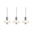 AFX Lighting Sydney 3Lt Linear Pendant, Nickel/White - SYDP10LAJUDSNLNR3