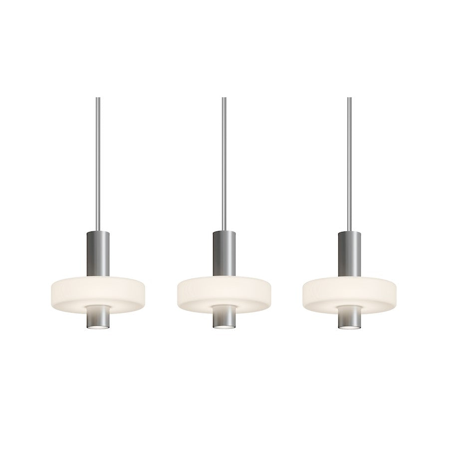 AFX Lighting Sydney 3Lt Linear Pendant, Nickel/White - SYDP10LAJUDSNLNR3