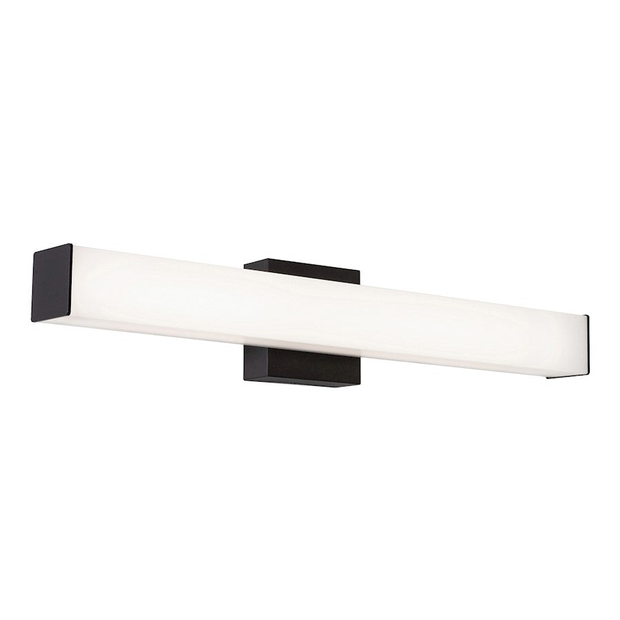 AFX Lighting Tad 1 Light 24" Vanity, Black/Frosted - TADV2404LAJUDBK