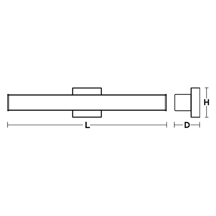 AFX Lighting Tad 1 Light 24" Vanity, Satin Nickel/Frosted