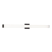 AFX Lighting Tad 1 Light 48" Vanity, Black/Frosted - TADV4804LAJUDBK