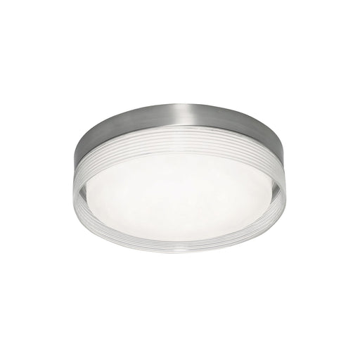 AFX Lighting Tribeca 1 Light 12" Flush Mount, Satin Nickel/Clear