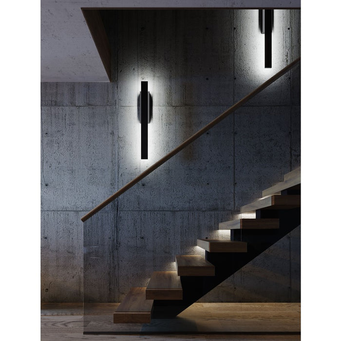 AFX Lighting Tru 1 Light 36" LED Outdoor Sconce, Black/White