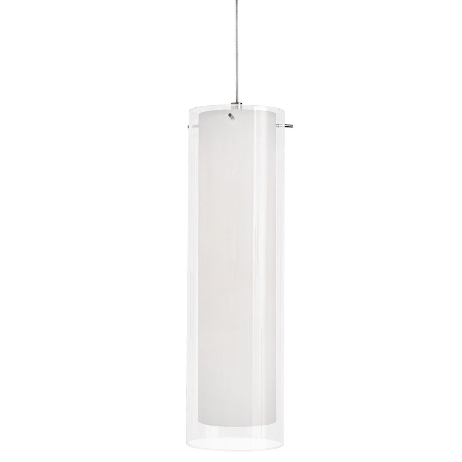 AFX Lighting View 1 Light 5" LED Pendant, Satin Nickel/Clear - VIP04LAJUDSNWH