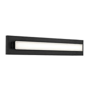 AFX Vogue 27in LED Vanity Light | Modern Black Steel and Clear Glass | Bathroom & Powder Room | 1600 Lumens, 5-CCT Dimmable | Model VOGV2407LAJUDBK