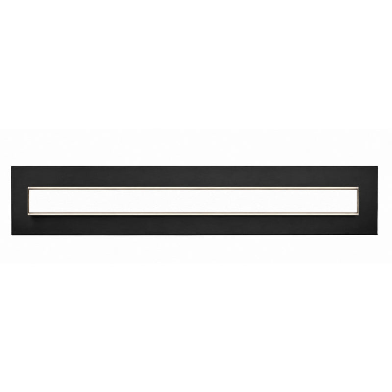 AFX Vogue 27in LED Vanity Light | Modern Black Steel and Clear Glass | Bathroom & Powder Room | 1600 Lumens, 5-CCT Dimmable | Model VOGV2407LAJUDBK