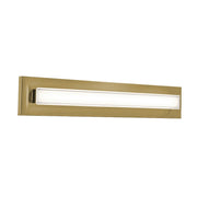 AFX Vogue 27in LED Vanity Light | Modern Light Antique Brass Steel and Clear Glass | Bathroom & Powder Room | 1600 Lumens | Model VOGV2407LAJUDLB