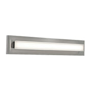 AFX Vogue 27in LED Vanity Light | Modern Satin Nickel Steel and Clear Glass | Bathroom & Powder Room | 1600 Lumens, 5-CCT | Model VOGV2407LAJUDSN