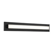 AFX Vogue 39in LED Vanity Light | Modern Black Steel and Clear Glass | Bathroom & Powder Room | 1800 Lumens, 5-CCT Dimmable | Model VOGV3607LAJUDBK