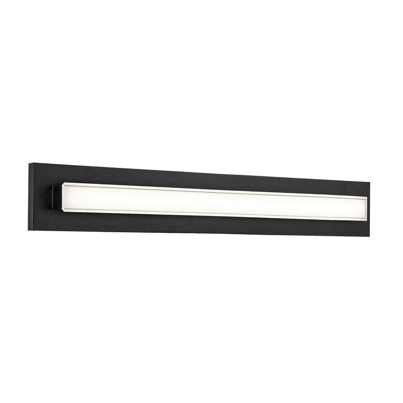 AFX Vogue 39in LED Vanity Light | Modern Black Steel and Clear Glass | Bathroom & Powder Room | 1800 Lumens, 5-CCT Dimmable | Model VOGV3607LAJUDBK