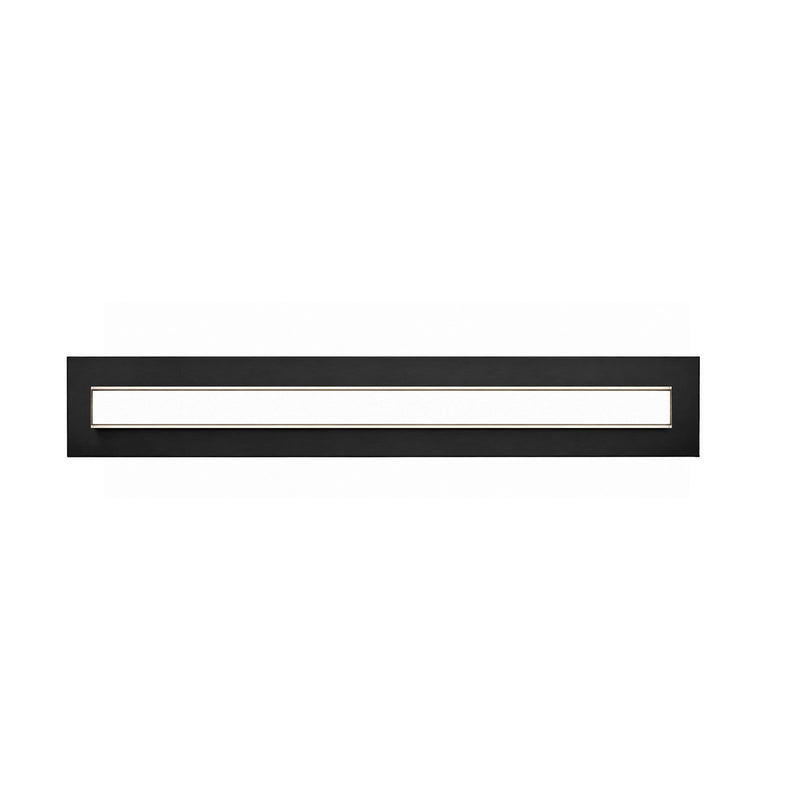 AFX Vogue 39in LED Vanity Light | Modern Black Steel and Clear Glass | Bathroom & Powder Room | 1800 Lumens, 5-CCT Dimmable | Model VOGV3607LAJUDBK
