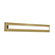 AFX Vogue 39in 1-Light LED Vanity Light | Transitional Light Antique Brass and Clear Glass | Bathroom & Powder Room | Model VOGV3607LAJUDLB
