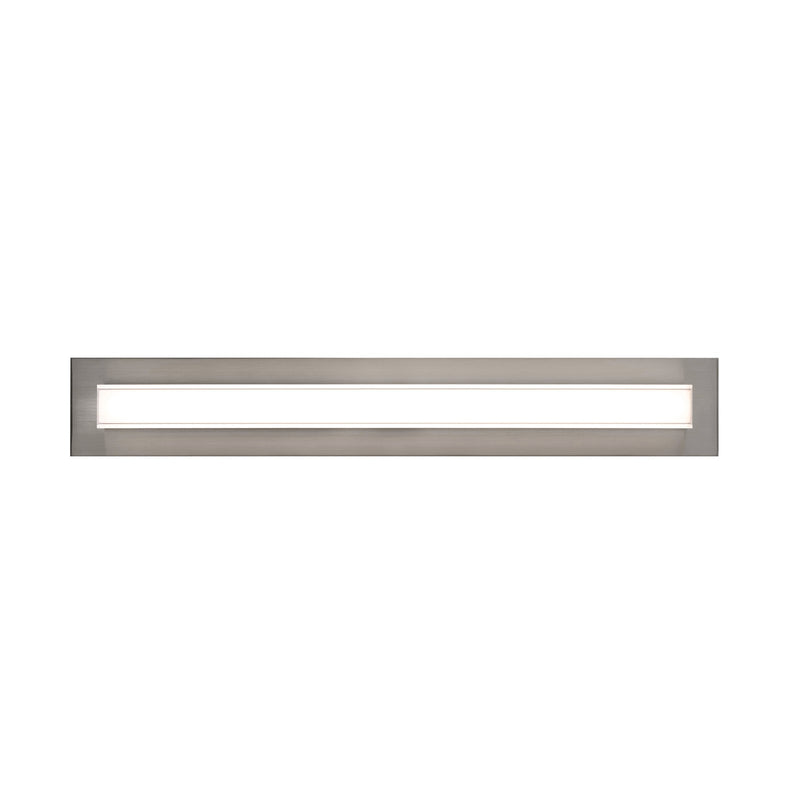 AFX Vogue 39in 1-Light LED Vanity Light | Transitional Satin Nickel and Clear Glass | Bathroom & Powder Room | Model VOGV3607LAJUDSN
