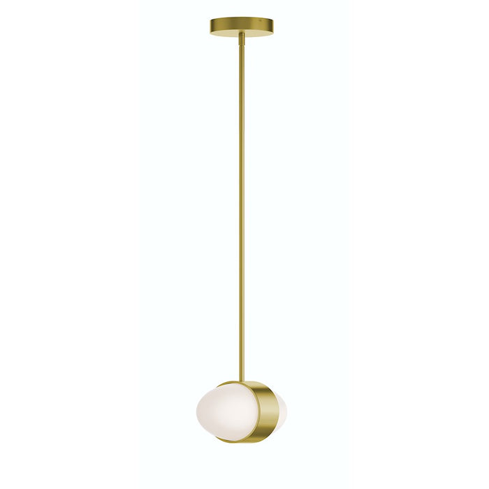 AFX Lighting Verona 2 Light 9" LED Pendant, Brass/White - VRNP09LAJUDLB