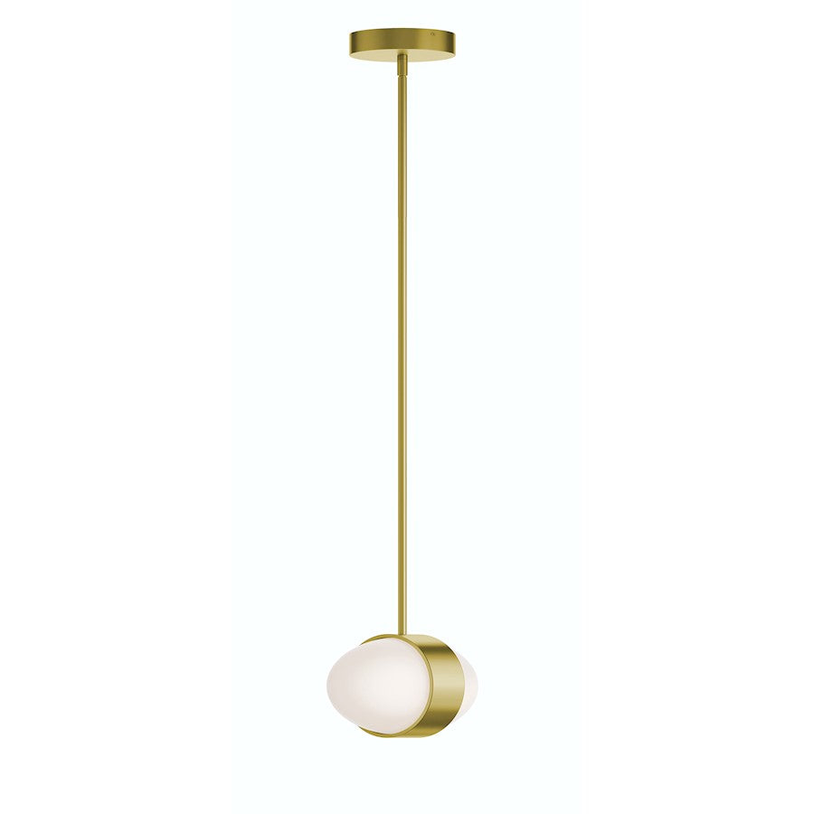 AFX Lighting Verona 2 Light 9" LED Pendant, Brass/White - VRNP09LAJUDLB