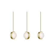 AFX Lighting Verona 3Lt Linear Pendant, Antique Brass/White - VRNP09LAJUDLBLNR3