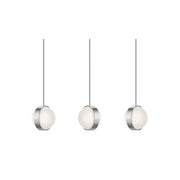 AFX Lighting Verona 3Lt Linear Pendant, Nickel/White - VRNP09LAJUDSNLNR3