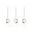 AFX Lighting Verona 3Lt Linear Pendant, Nickel/White - VRNP09LAJUDSNLNR3