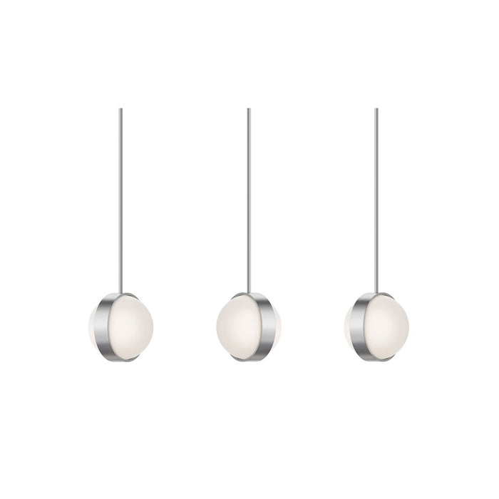 AFX Lighting Verona 3Lt Linear Pendant, Nickel/White - VRNP09LAJUDSNLNR3