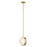 AFX Lighting Verona 2 Light 13" LED Pendant, Brass/White