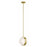 AFX Lighting Verona 2 Light 13" LED Pendant, Brass/White