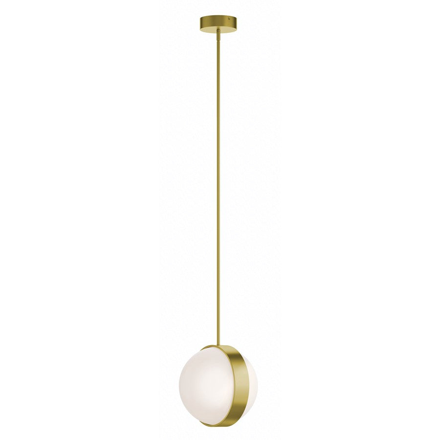 AFX Lighting Verona 2 Light 13" LED Pendant, Brass/White