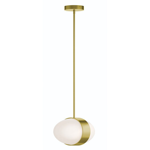 AFX Lighting Verona 2 Light 13" LED Pendant, Brass/White - VRNP13LAJUDLB