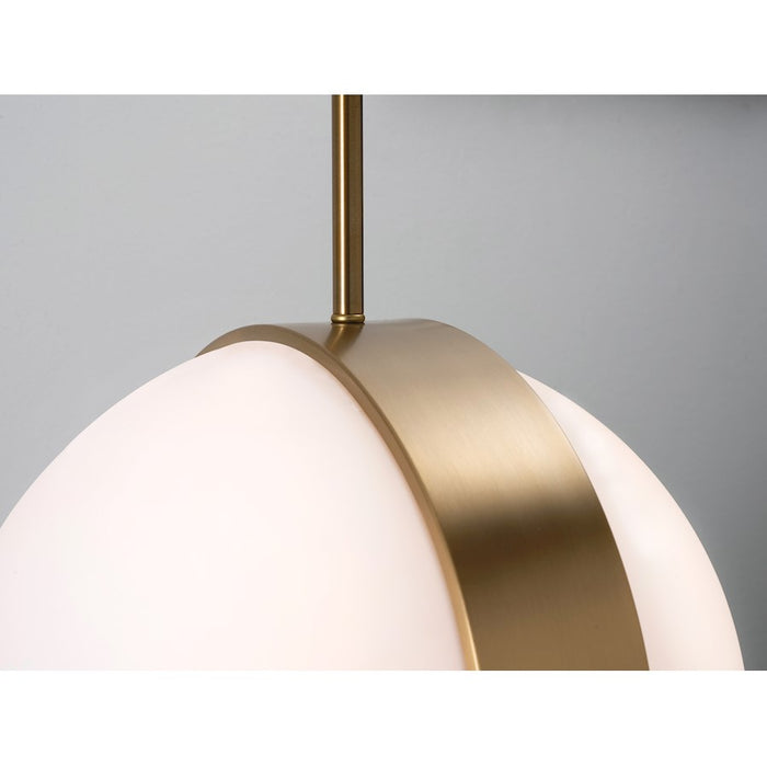 AFX Lighting Verona 2 Light 13" LED Pendant, Brass/White