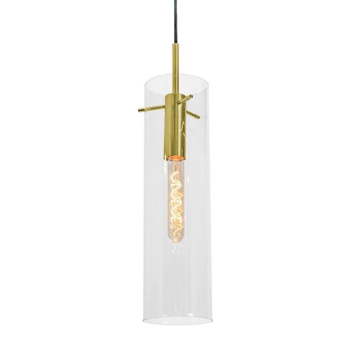 AFX Lighting Vista 1 Light Pendant, Light Antique Brass/Clear - VSAP05MBLB