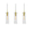AFX Lighting Vista 3-Light Linear Pendant, Satin Nickel/Clear - VSAP05MBLBLNR3