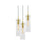 AFX Lighting Vista 3-Light Round Pendant, Antique Brass/Clear - VSAP05MBLBRND3