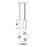 AFX Lighting Vista 3-Light Round Pendant, Antique Brass/Clear
