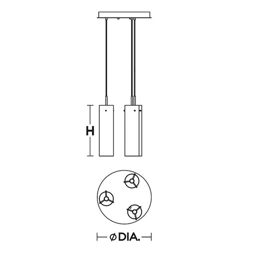 AFX Lighting Vista 3-Light Round Pendant, Antique Brass/Clear