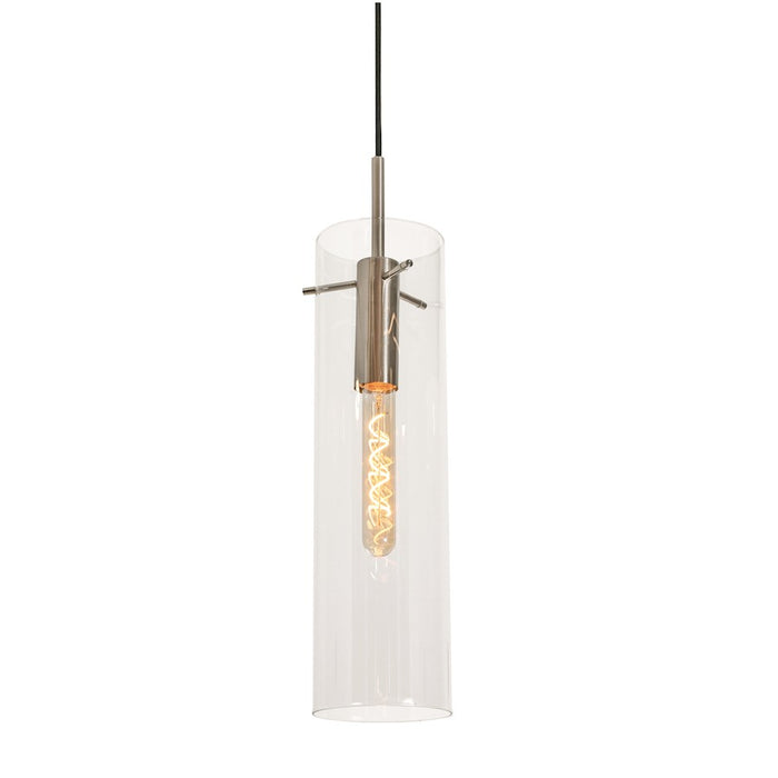 AFX Lighting Vista 1 Light Pendant, Satin Nickel/Clear - VSAP05MBSN